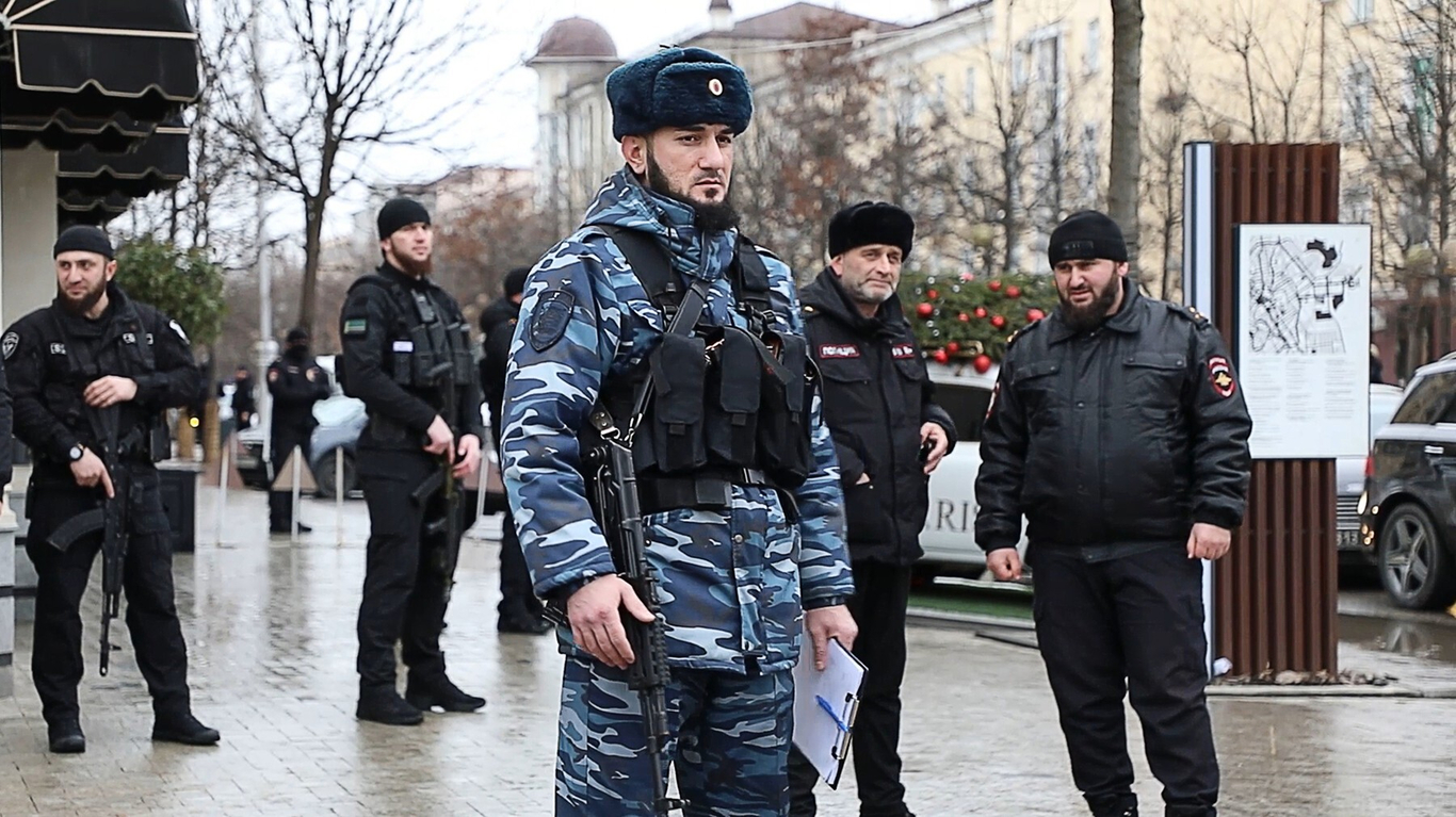 Полицейские на улице Грозного, 28 декабря 2020 года. Фото: ТАСС / Profimedia