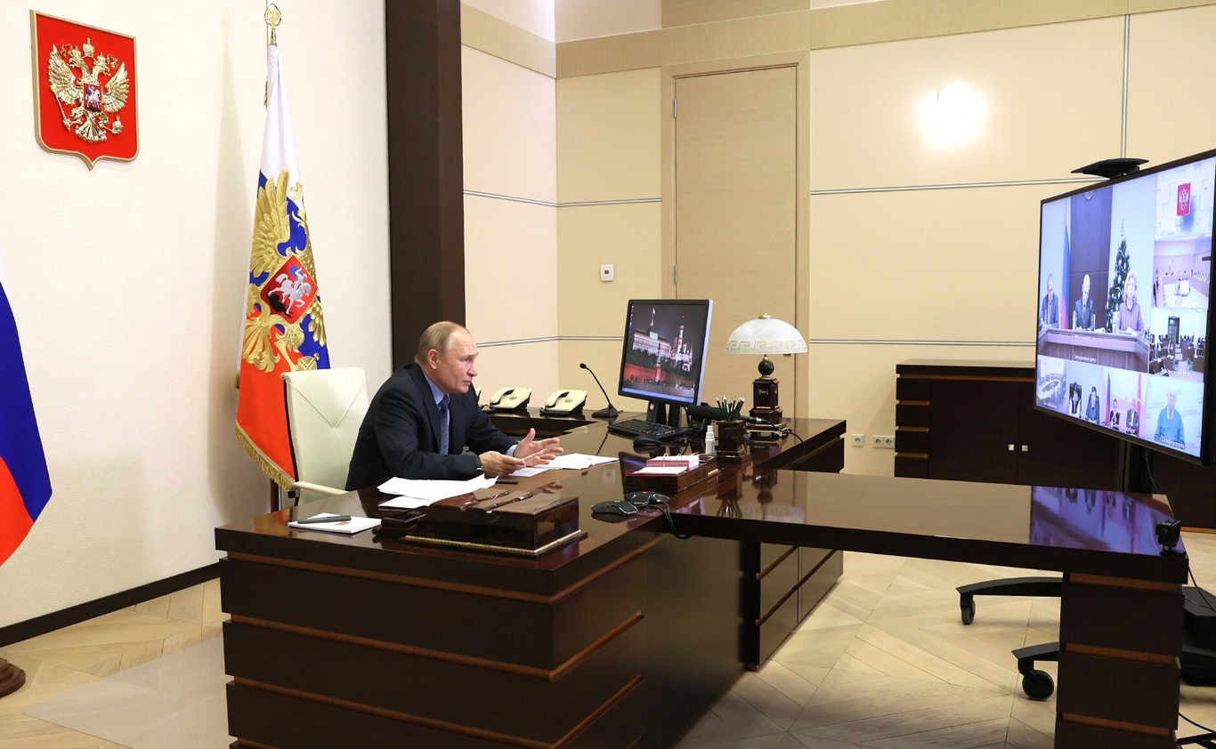 Владимир Путин на заседании Совета по правам человека. 9 декабря 2021 года. Фото: Kremlin