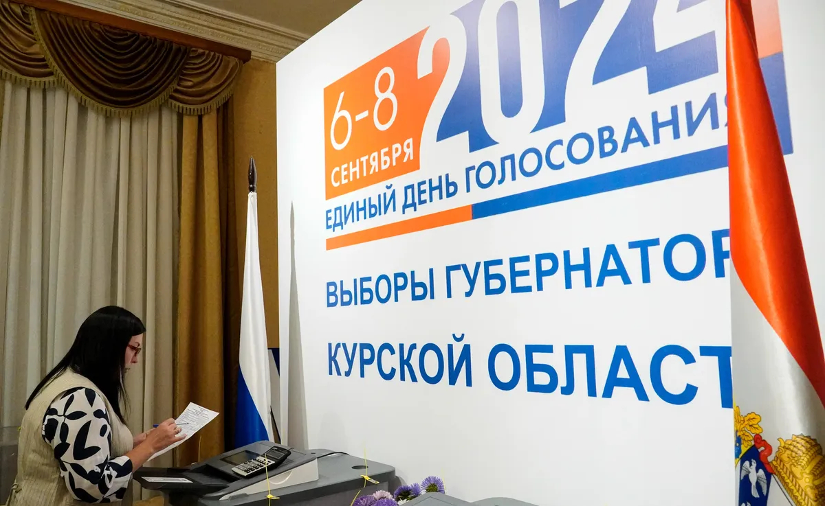 Голосование на выборах губернатора Курской области. Фото: Stringer / EPA-EFE