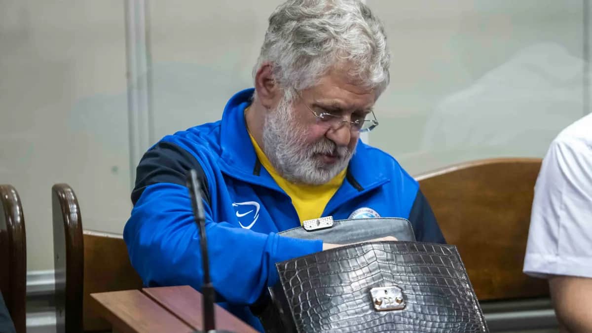 Игорь Коломойский в здании Шевченковского суда, Киев, 2 сентября 2023 года. Фото: Maxym Marusenko / NurPhoto / Getty Images