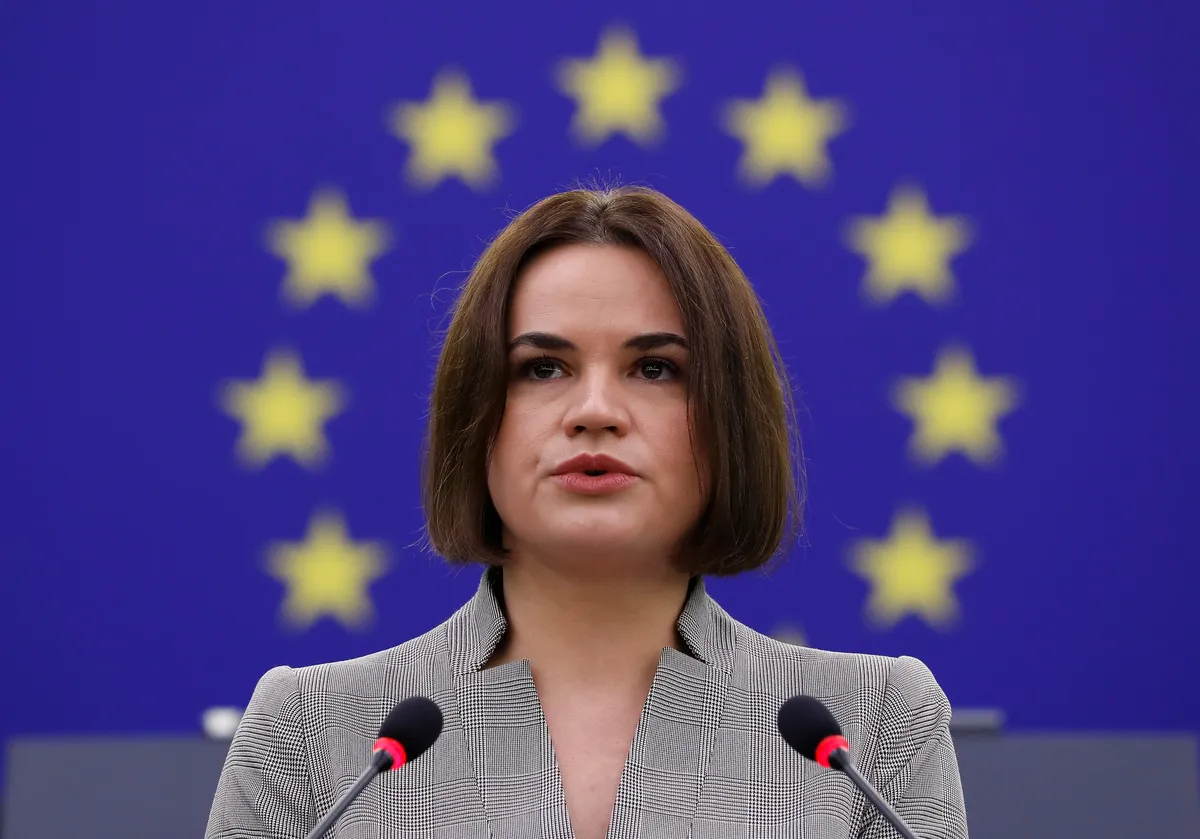 Svetlana Tsikhanouskaya. Photo: EPA-EFE / JULIEN WARNAND / POOL