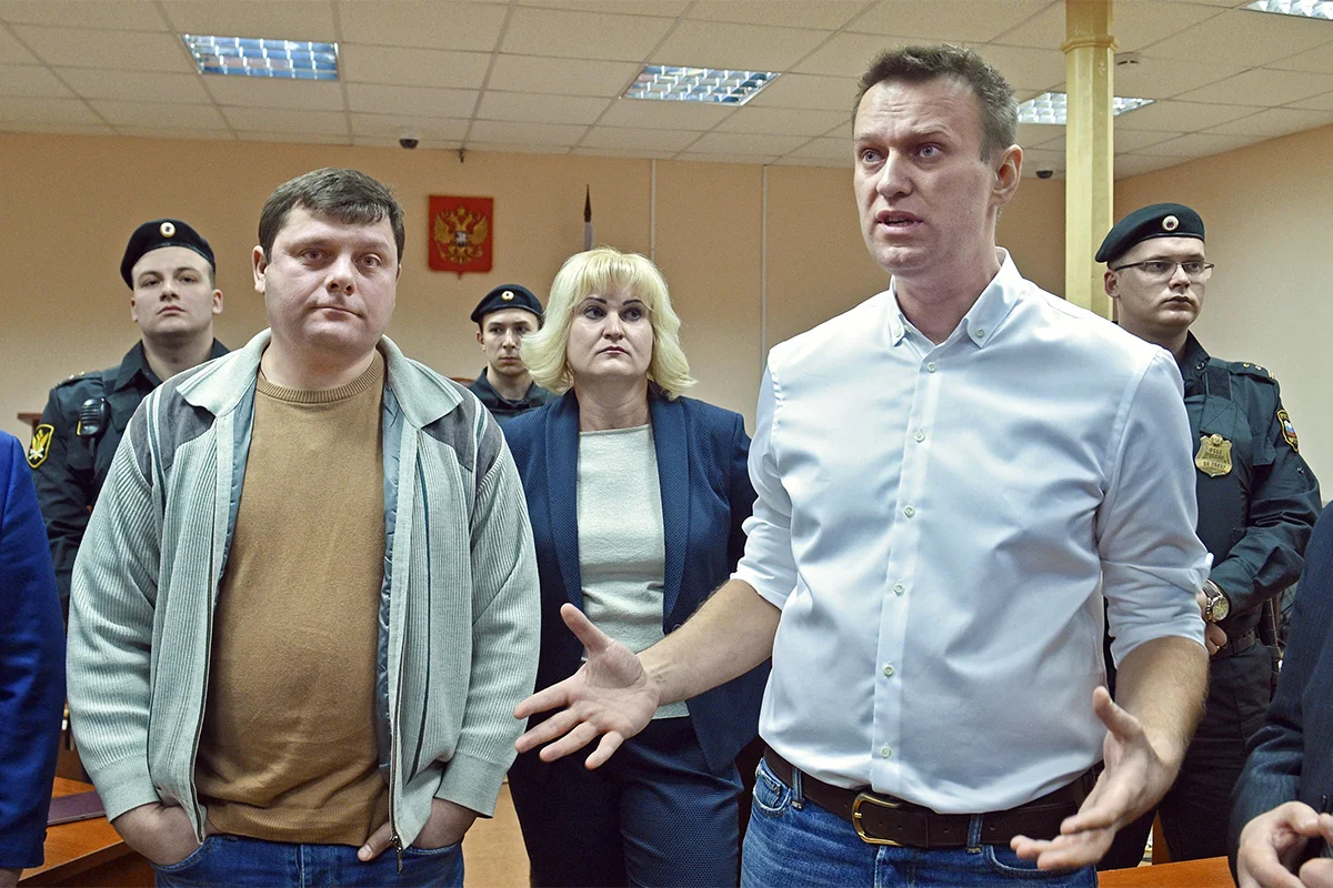 Ленинский суд выносит приговор по делу Алексея Навального и Петра Офицерова в Кирове, 8 февраля 2017 года. Фото: Александр Миридонов / Коммерсантъ / Sipa USA / Vida Press