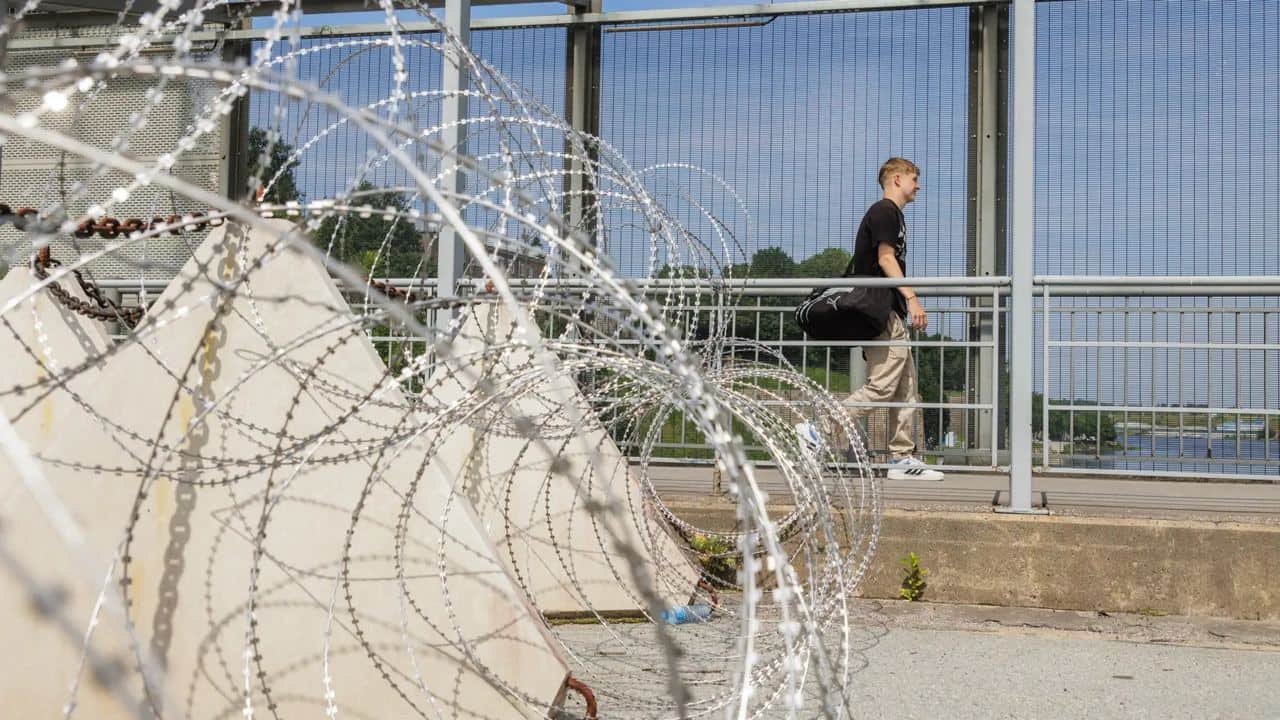 The Estonia-Russia border crossing in Narva, Estonia, 15 July 2026. Photo: Konstantin Sednev / Postimees Grupp / Scanpix / LETA