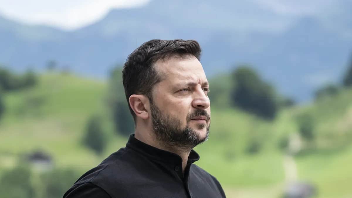 Ukrainian President Volodymyr Zelensky at Summit on Peace in Ukraine, on 16 June 2024. Photo: ALESSANDRO DELLA VALLE / POOL