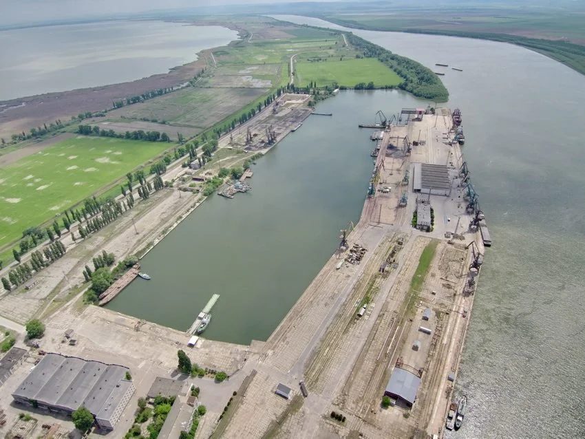 Рени, украинский порт, расположенный на левом берегу реки Дунай. Фото: Twitter