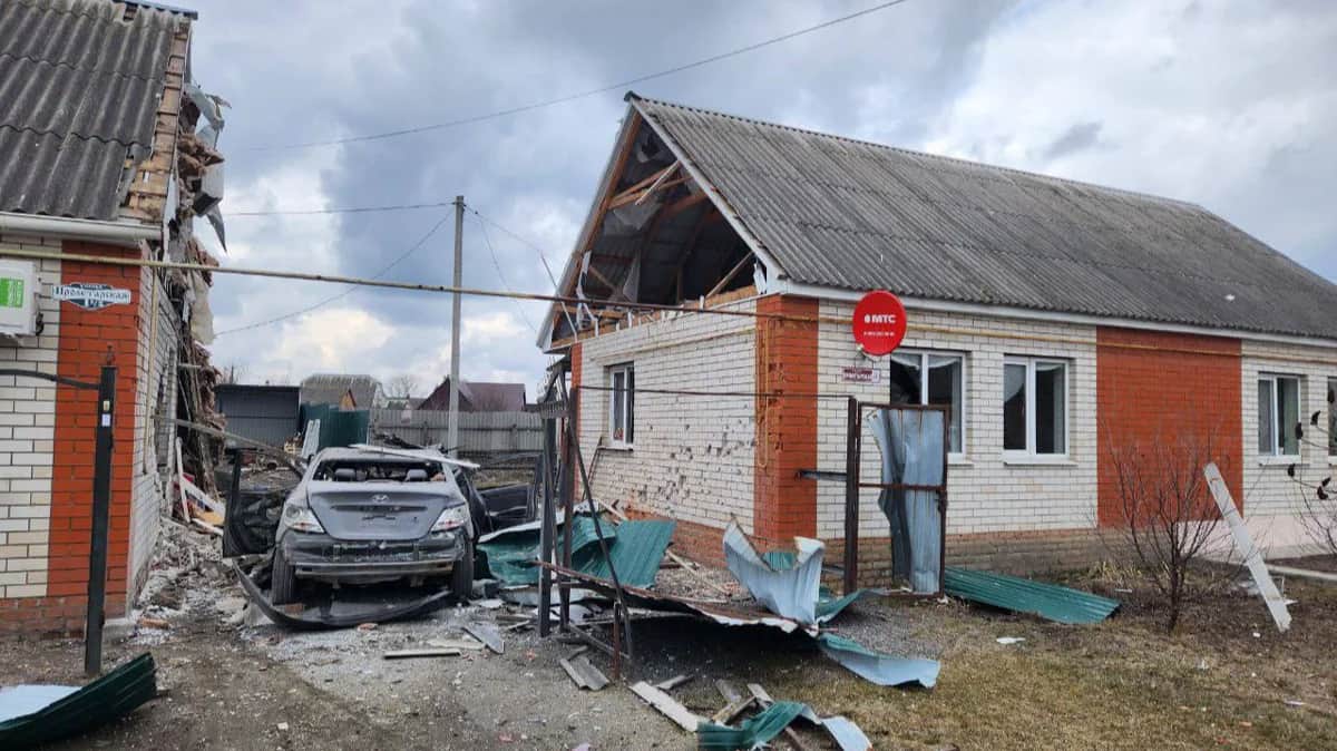 Последствия обстрелов в селе Головчино Грайворонского городского округа Белгородской области, 18 марта 2024. Фото: Настоящий Гладков / Telegram