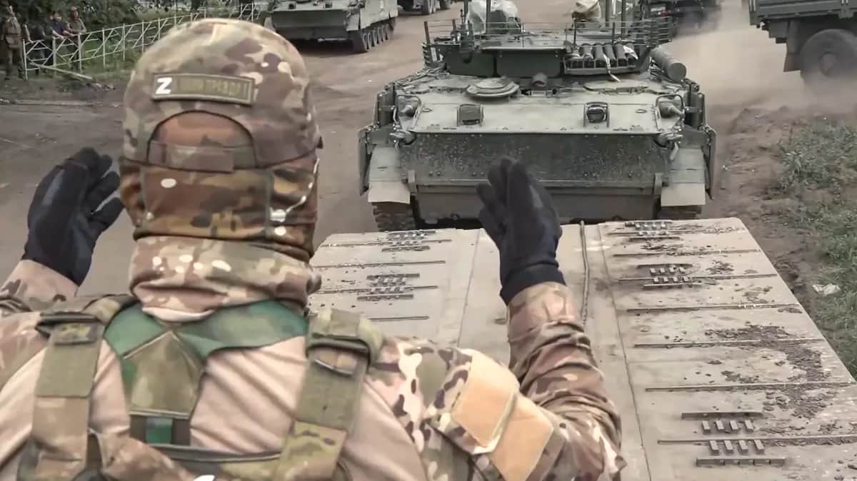 Russian military vehicles in Kursk region, 13 August 2024. Photo: Russian Defence Ministry